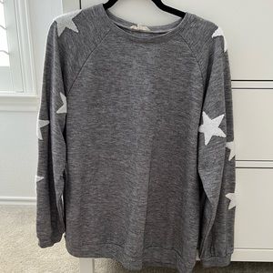 EASEL TERRY STAR SWEATSHIRT TOP SIZE MEDIUM EUC